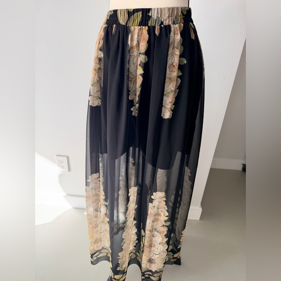 Blugirl Dresses & Skirts - Blugirl Sheer Floral Maxi Skirt | Flowing Designer Skirt | Size D34 (US 4)